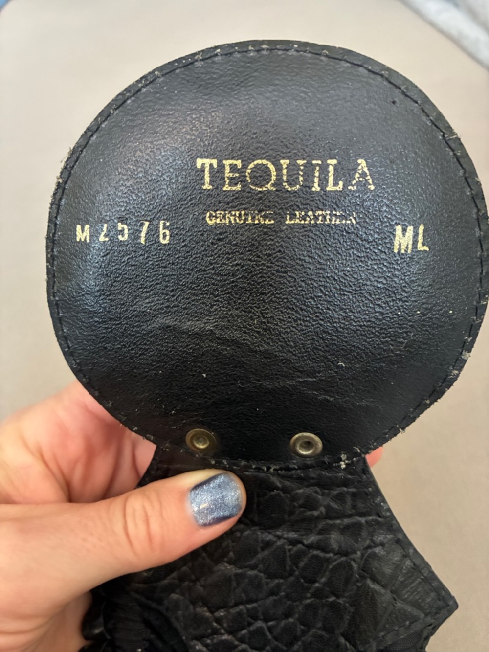 🌟 Vintage Black Ruffled Tequila Leather Waist Belt with Ring Detail - Picture 3 of 9